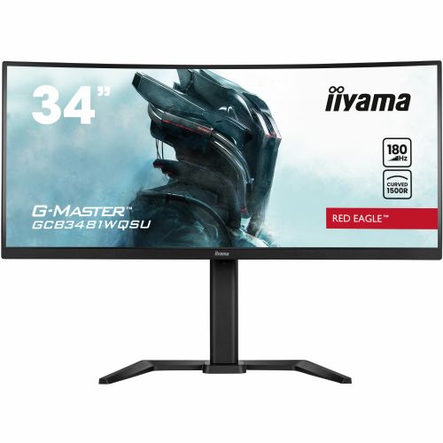 Monitor IIYAMA GCB3481WQSU-B1 86,4 cm (34"), 3440x1440 (WQHD), VA, 500 cd/m2, 0,3 ms, 21:9 2xHDMI+2DP+USB Curve