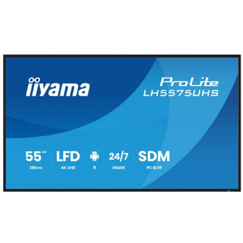 Informacijski zaslon IIYAMA ProLite LH5575UHS-B2AG 54,6" (139cm) 4K UHD IPS HDMI/DP 24/7 zvočniki