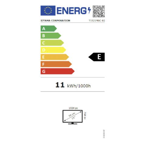 IIYAMA ProLite T1521MSC-B2 38cm (15") TN LED LCD XGA P-CAP zvočniki na dotik informacijski / interaktivni monitor