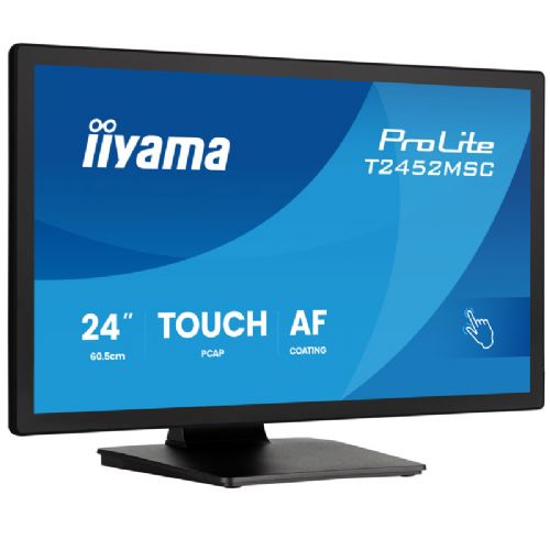 Interaktivni monitor iiyama ProLite T2452MSC-B2, 60,5 cm (24"), FHD IPS, PCAP na dotik, zvočniki, črne barve