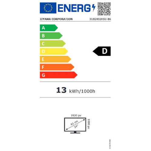 Monitor IIYAMA ProLite XUB2492HSU-W6 60,5cm (23,8") 100 Hz FHD IPS LED LCD HDMI/DP zvočnik