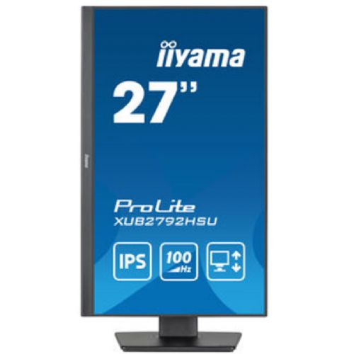 Monitor Iiyama ProLite XUB2792HSU-B6 68,58 cm (27"), 1920x1080 (FHD), 250cd/m2, 16:9 FHD IPS 100Hz 0,4ms HDMI DP Pivot VESA zvočnik črn