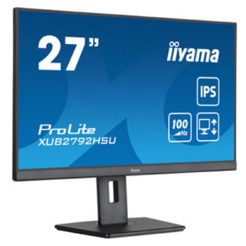 Monitor Iiyama ProLite XUB2792HSU-B6 68,58 cm (27"), 1920x1080 (FHD), 250cd/m2, 16:9 FHD IPS 100Hz 0,4ms HDMI DP Pivot VESA zvočnik črn