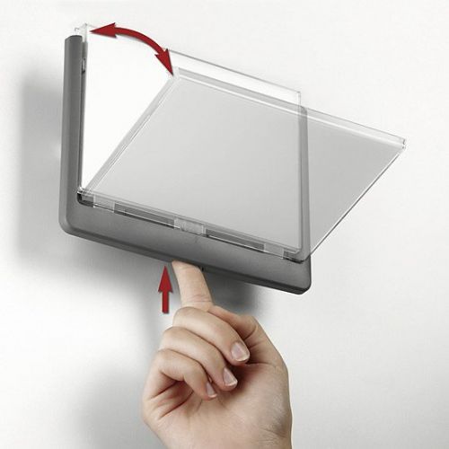Information plate click silver 149x105.5mm