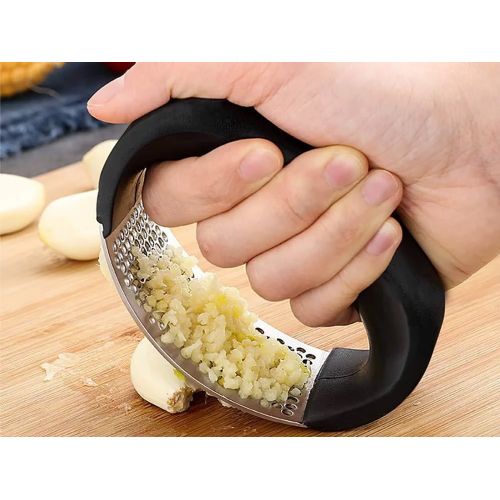 Stainless steel garlic press