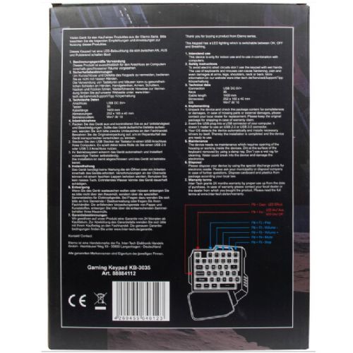 INTER-TECH KB-3035 RGB gaming žična tipkovnica