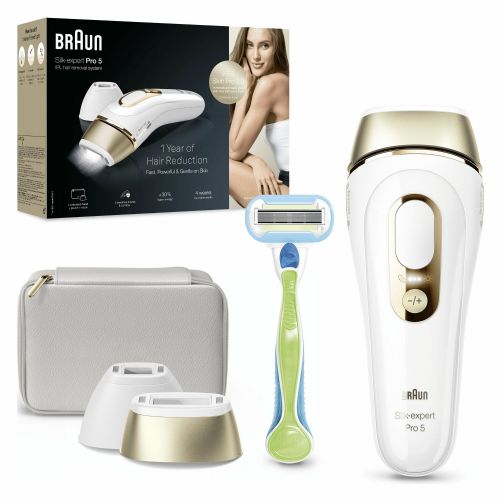 IPL - Braun Silk-expert Pro 5 PL5152 permanent hair removal device, SensoAdapt technology, set with attachments and razor, suitable for sensitive skin, quick treatments