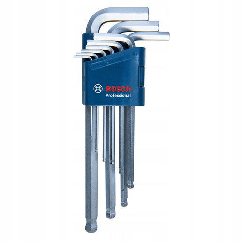 Bosch screwdriver set professional 9-piece, tool steel, hexagonal bit, ball head, mounting clip