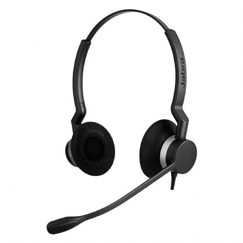 Slušalke Jabra BIZ 2300 USB Duo MS, binauralne, odpravljanje šumov, žična povezava, nadzor glasnosti, mikrofon z zmanjšanjem hrupa