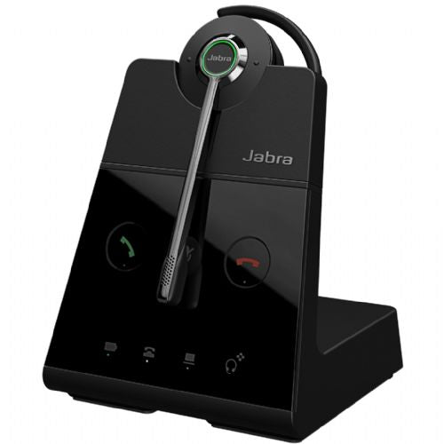 Slušalke Jabra Engage 65 SE, ki se lahko spremenijo, z ušesno kljuko, podnožjem, napajalnikom, 1,5 m kablom USB-C do USB-A, kablom za namizni telefon, ušesnimi polnili, naglavnim trakom.
