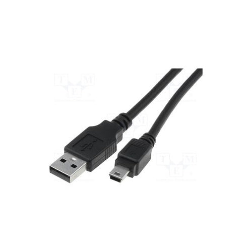 Digitus USB 2.0 USB-A to mini USB cable, 3 m, black, for data transfer