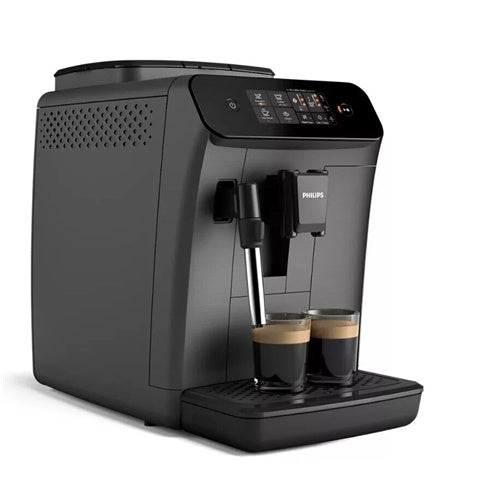 Philips EP0824/00 coffee machine, ceramic grinder, milk frother, touch screen, 2 coffee drinks, black