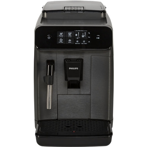 Philips EP0824/00 coffee machine, ceramic grinder, milk frother, touch screen, 2 coffee drinks, black