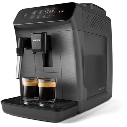 Philips EP0824/00 coffee machine, ceramic grinder, milk frother, touch screen, 2 coffee drinks, black