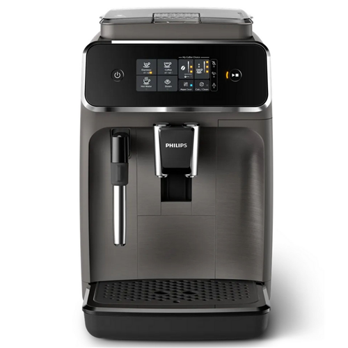 Philips EP3329/70 coffee machine, automatic, for coffee beans, integrated grinder, milk frother, LCD display, silver-black