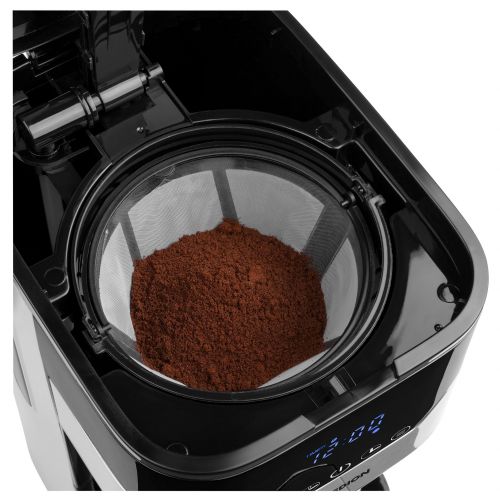 Medion MD18458 coffee machine, stainless steel, thermos, 8 cups, LCD display, permanent filter