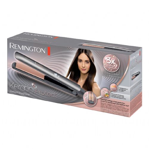 Ravnalec las Remington Keratin Protect S8598 keramične plošče, digitalni zaslon, 5 temperatur, senzor toplotne zaščite, 230 °C