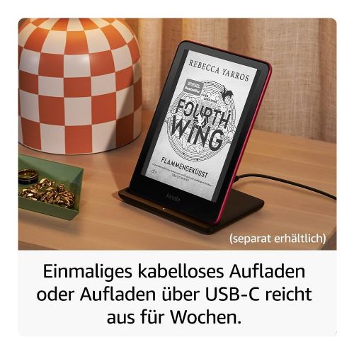 E-bralnik Amazon Kindle Paperwhite Signature 32GB roza, 7" zaslon brez bleščanja, osvetlitev, vodoodporen, USB-C