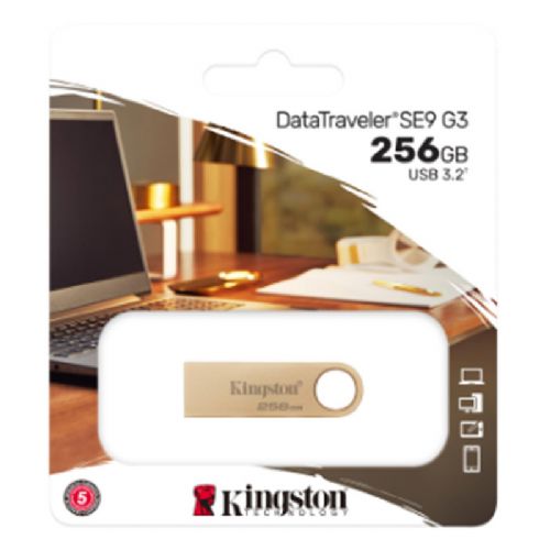 KINGSTON DataTraveler SE9 G3 256GB USB 3.2 Gen1 (DTSE9G3/256GB) zlat USB ključ