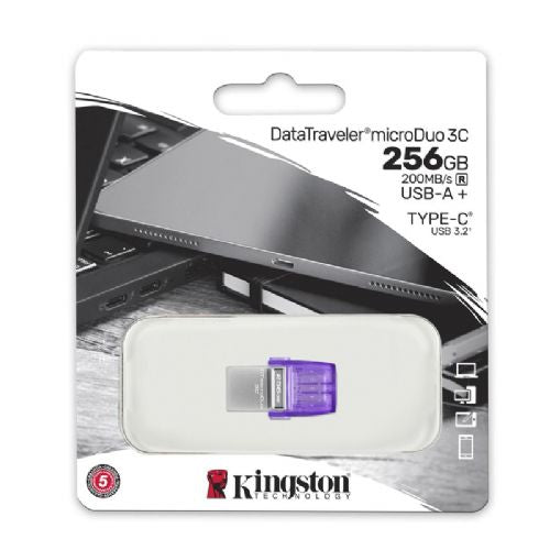 KINGSTON DataTreverer microDuo 256GB USB-C/Type-A (DTDUO3CG3/256B) USB ključ