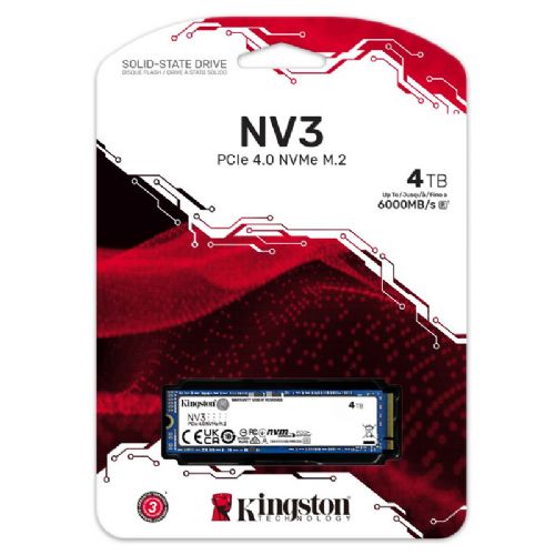 KINGSTON NV3 4TB M.2 PCIe 4.0 NVMe (SNV3S/4000G) SSD