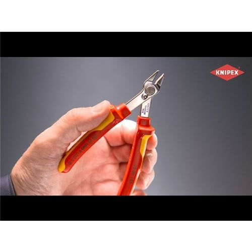 Knipex Electronic Super Knips 78 06 125 pliers (red/yellow, with opening spring and opening limiter)
