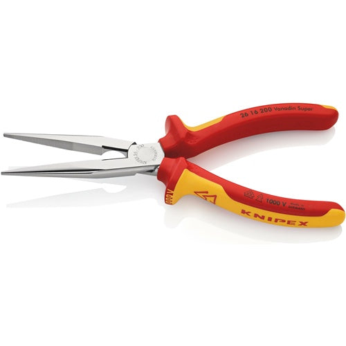Knipex 26 16 200 straight-nose pliers (with serrated handle)