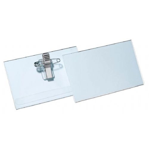 Klipko Identification cards 54x90mm (8145) 50 pcs, straight pin and crocodile