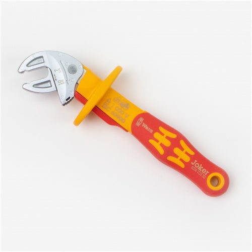 Wera Joker 6004 XS VDE wrench, size 7-10 (red/yellow, self-adjusting open-end wrench)