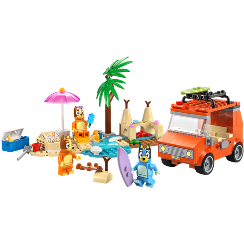 Kocke Lego Bluey: Blueyjina plaža in izlet z družinskim avtomobilom (11202), 133 kock, od 4. let