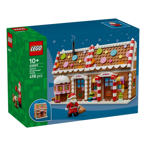 Lego bricks: Christmas gingerbread house, 498 pieces, ages 10 and up (40809)