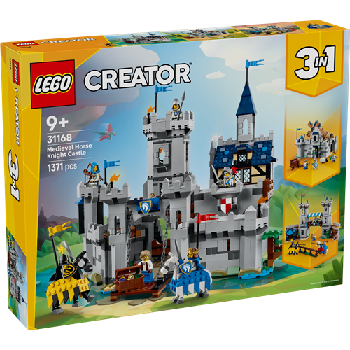 Kocke Lego Creator: Srednjeveški grad viteza konjenika (31168), 1371 kock, od 9.let