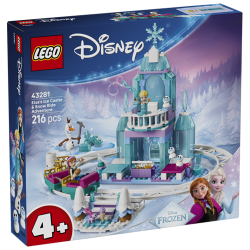 Kocke Lego Disneyjeva princesa Elza in vožnja s sanmi okoli ledene palače, 216 kos, od 4. let 43281