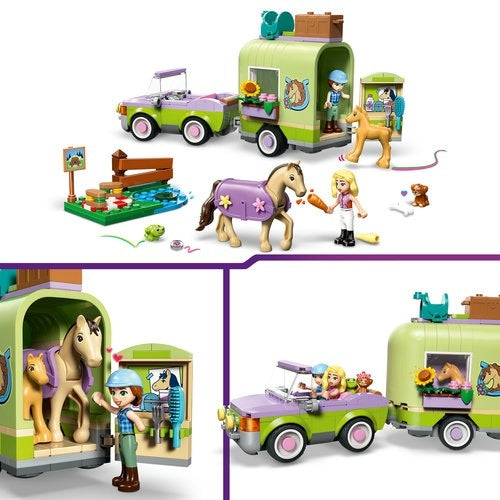 Kocke Lego Friends Konj in žrebe s prikolico za konje, 279 kock, od 7. let (42695)