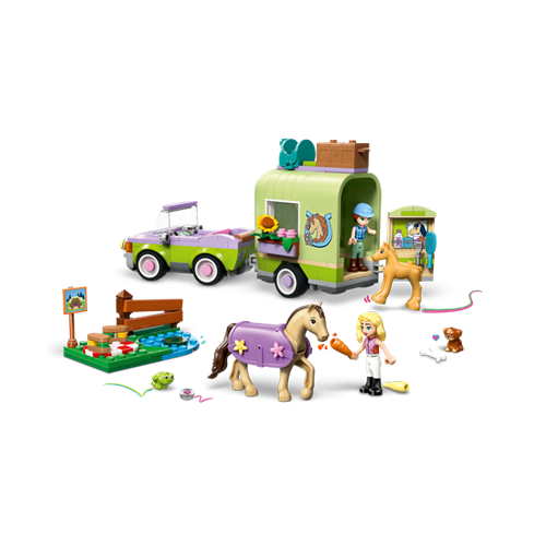 Kocke Lego Friends Konj in žrebe s prikolico za konje, 279 kock, od 7. let (42695)