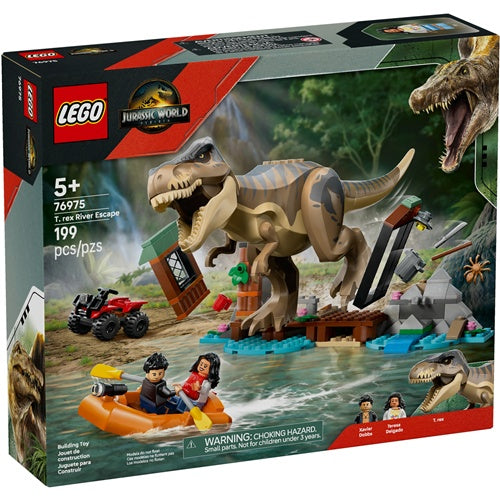 Kocke Lego Jurassic World: Rečni pobeg pred tiranozavrom (76975), 199 kock, od 5. let