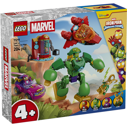 Kocke Lego Marvel Super Heroes: Loki proti ekipi Iron Man, 204 kos, od 4. let (11211)