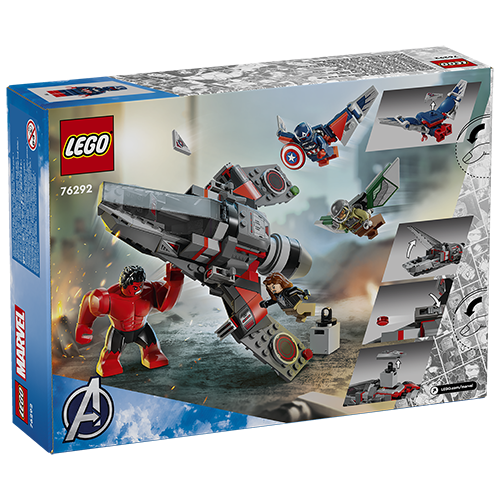 Kocke Lego Marvel Super Heroes: Spopad Stotnika Amerike z Rdečim Hulkom (76292)