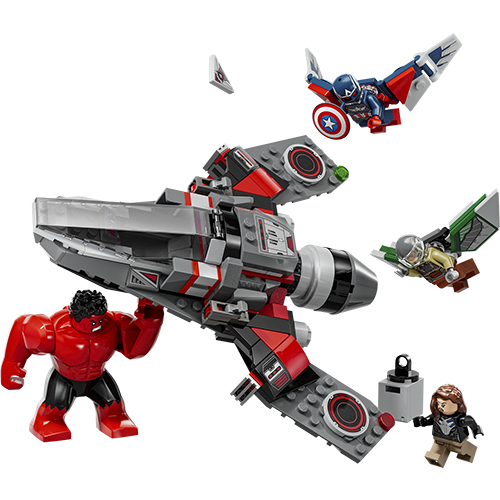 Kocke Lego Marvel Super Heroes: Spopad Stotnika Amerike z Rdečim Hulkom (76292)