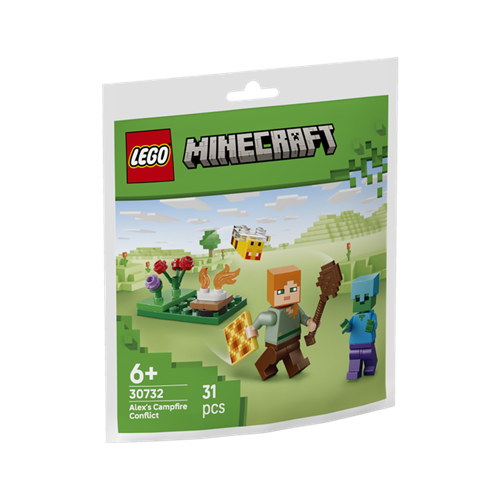 Kocke Lego Minecraft Alex Srečanje ob tabornem ognju, 31 kos, od 6. let (30732)