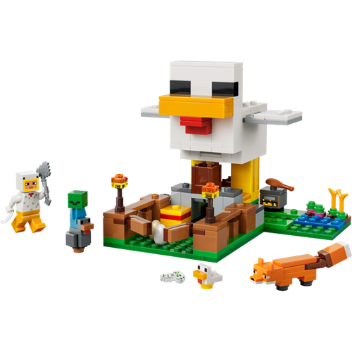 Kocke Lego Minecraft piščančja farma, 233 kock, od 7. let (21585)