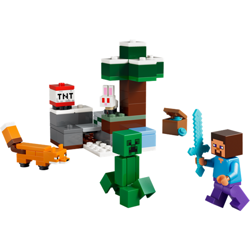 Kocke Lego Minecraft Stevova pustolovščina v tajgi, 79 kos, od 6. let 21583