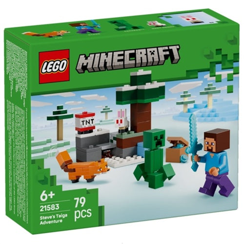 Kocke Lego Minecraft Stevova pustolovščina v tajgi, 79 kos, od 6. let 21583