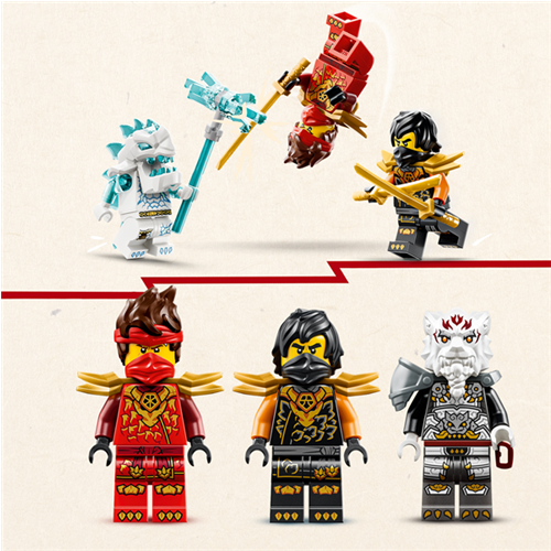 Kocke Lego Ninjago: Kaijev in Coleov kombinirani dirkalnik, 394 kos, od 7. let (71864)