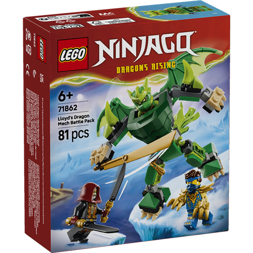 Lego Ninjago bricks: Lloyd's Dragon Mech Battle Set, 81 pieces, ages 6 and up (71862)