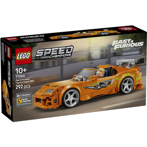 Lego Speed Champions: Fast and Furious Toyota Supra MK4, 292 pieces, ages 10 and up (77260)