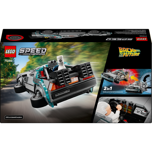 Kocke Lego Speed Champions Časovni stroj, konstrukcijska igrača iz filma Nazaj v prihodnost, 357 kos, od 9. let (77256)