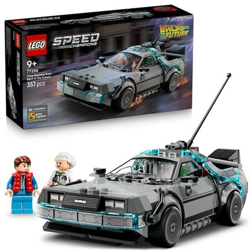 Lego Speed Champions Time Machine, construction toy from the movie Back to the Future, 357 pieces, ages 9 and up (77256)