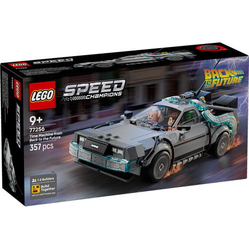 Lego Speed Champions Time Machine, construction toy from the movie Back to the Future, 357 pieces, ages 9 and up (77256)