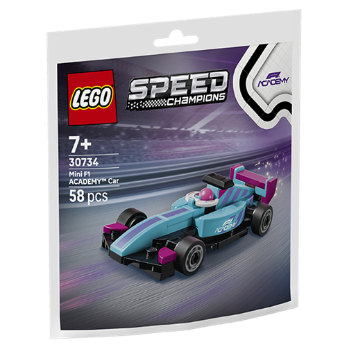 Kocke Lego Speed Champions F1 ACADEMY Mini avtomobilček (polimerna vrečka), 58 kos, od 7 let (30734)